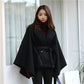Women Winter Poncho Femme Black Cape Coat S-6XL Plus Size Cloak Ponchos and Capes Poncho