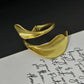 Metal leaf shaped flower bracelet