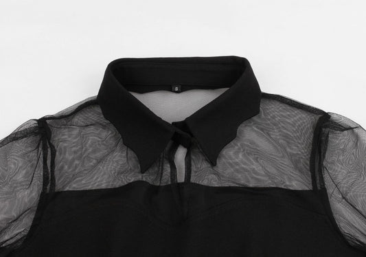 S-4XL Big Size Women Gothic Sexy Mini Dress Autumn