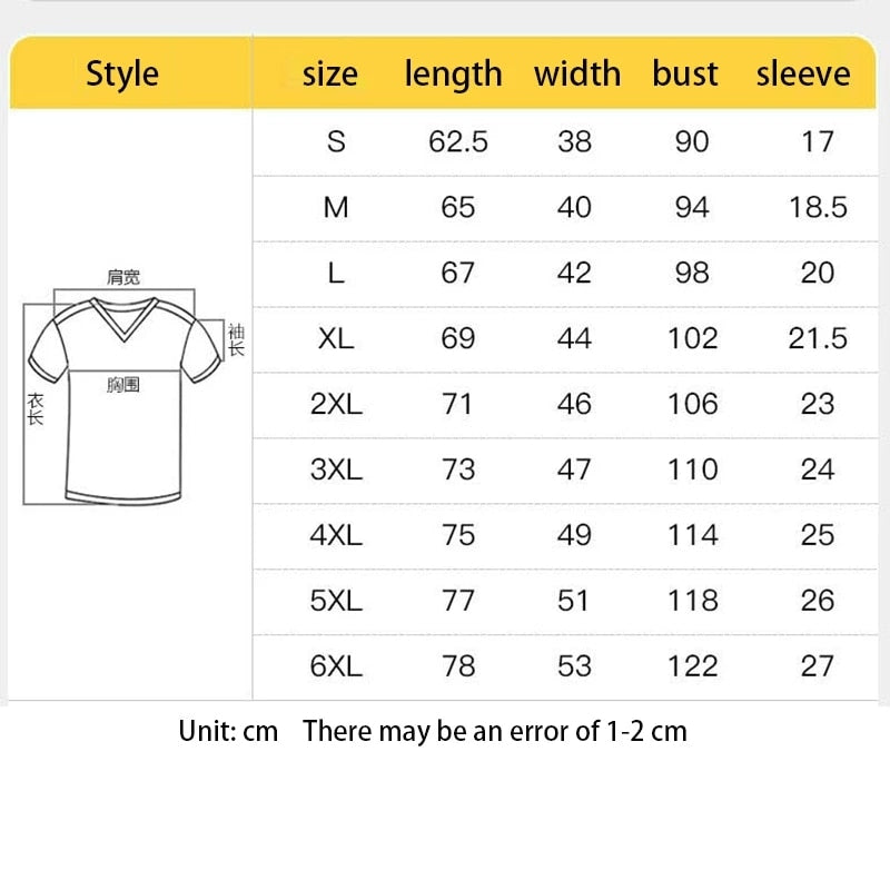 T Shirt Summer for Men Clothing Vintage T-shirt Tshirt Harajuku Manga Anime S-6XL