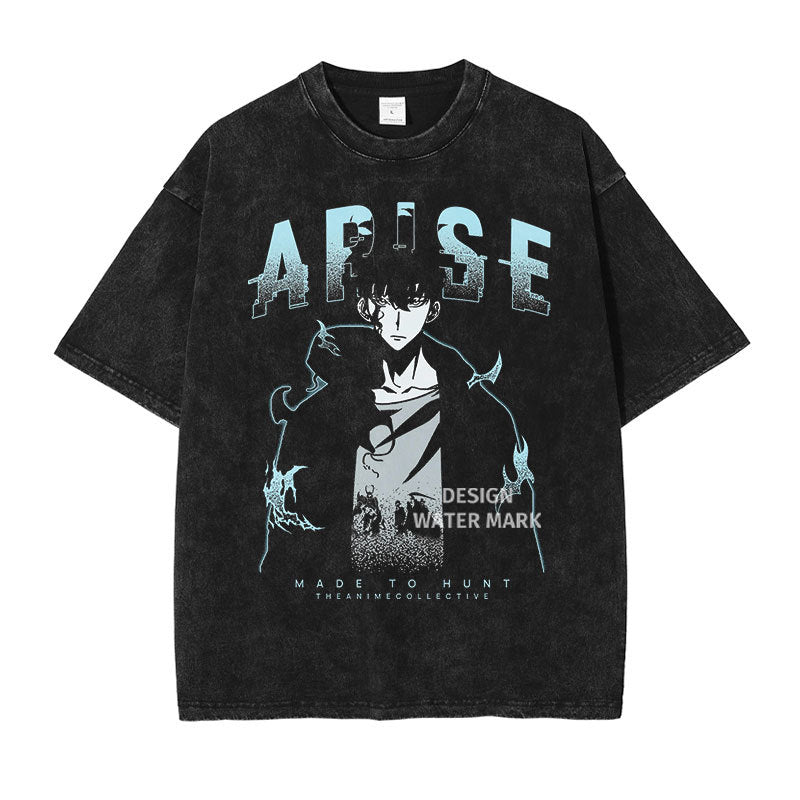Sung Jin Woo T Shirt Anime S-Solo-Leveling Oversized Vintage