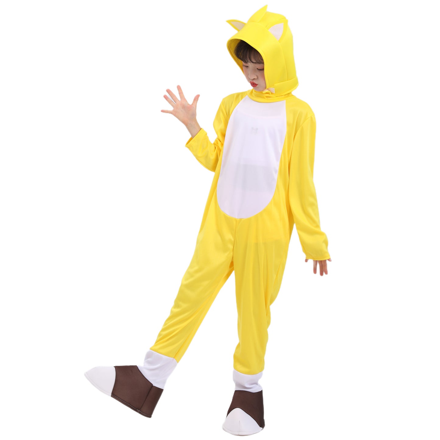 Children's party performance costume cosplay yellow fox Tals supersonic kid