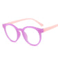New round frame anti blue light glasses