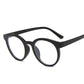 New round frame anti blue light glasses