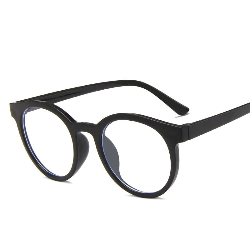 New round frame anti blue light glasses