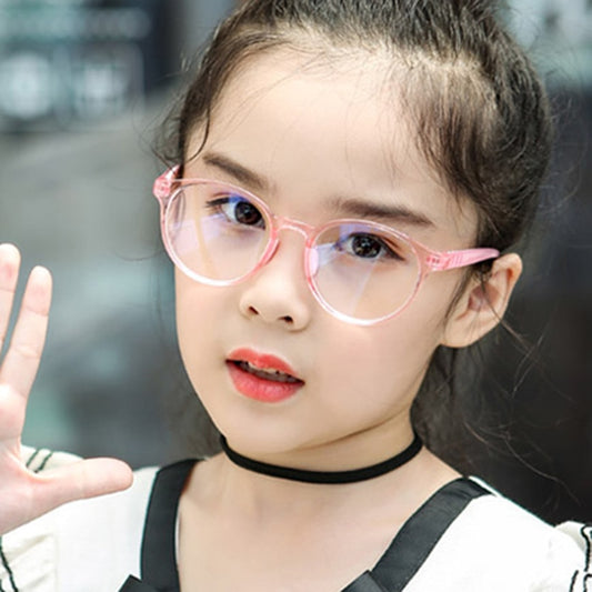 New round frame anti blue light glasses