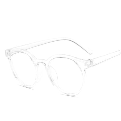New round frame anti blue light glasses
