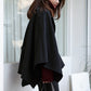 Women Winter Poncho Femme Black Cape Coat S-6XL Plus Size Cloak Ponchos and Capes Poncho