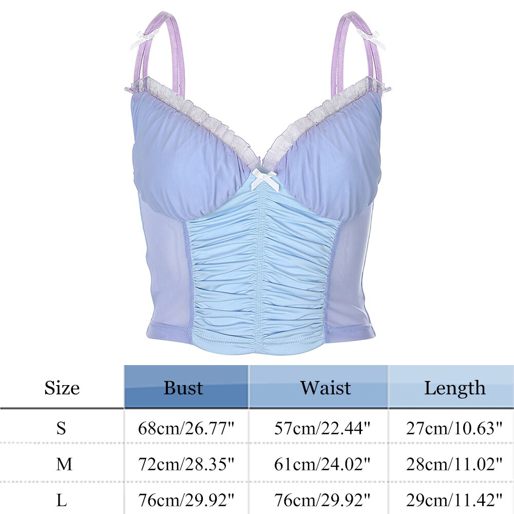 Splicing Slip Elastic Camisole Ladies