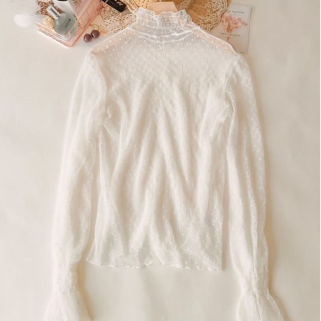 Loose Women Lace Blouse 3 Colors Female Bottoming Blouses