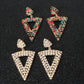 Triangle Earrings Rhinestone Earrings
