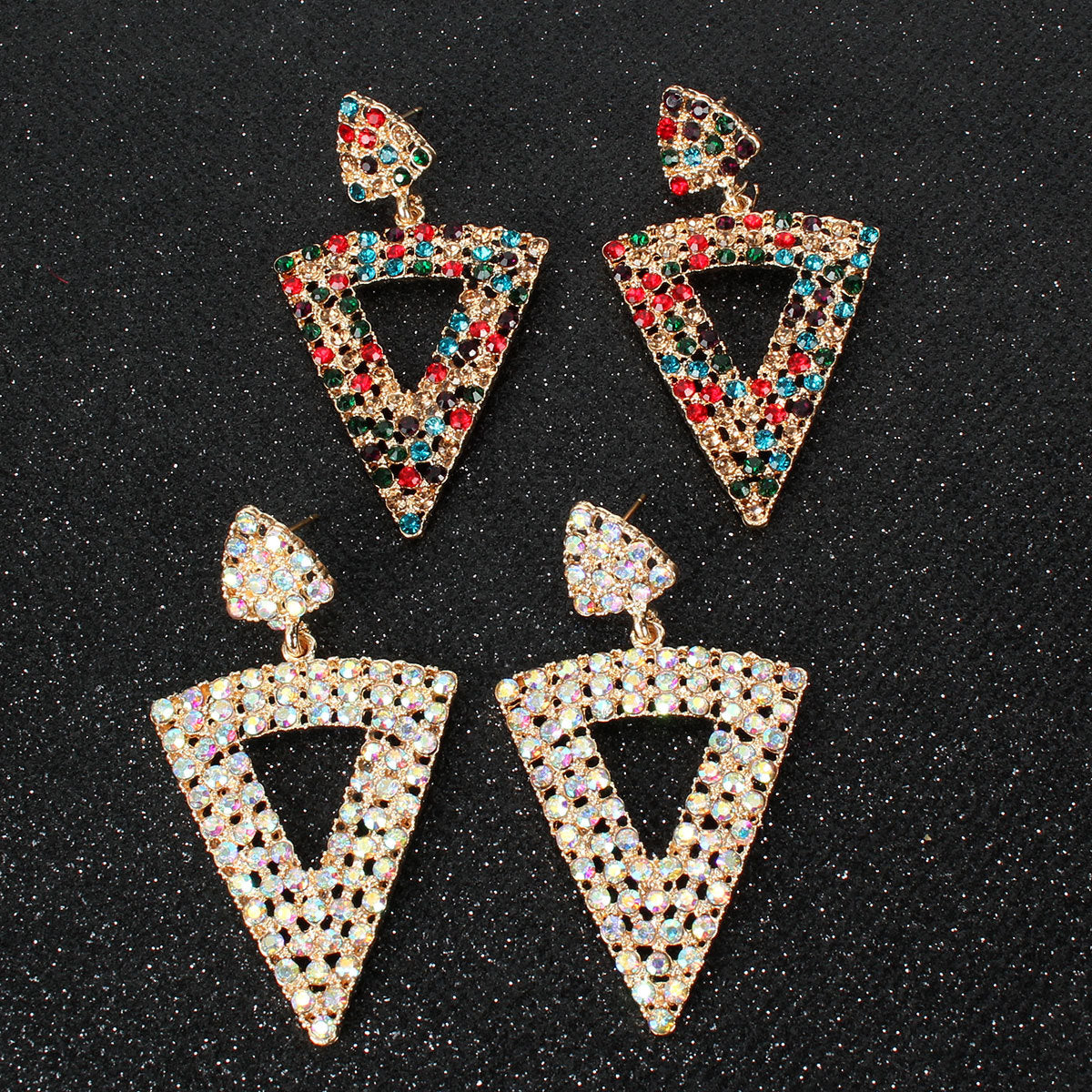 Triangle Earrings Rhinestone Earrings