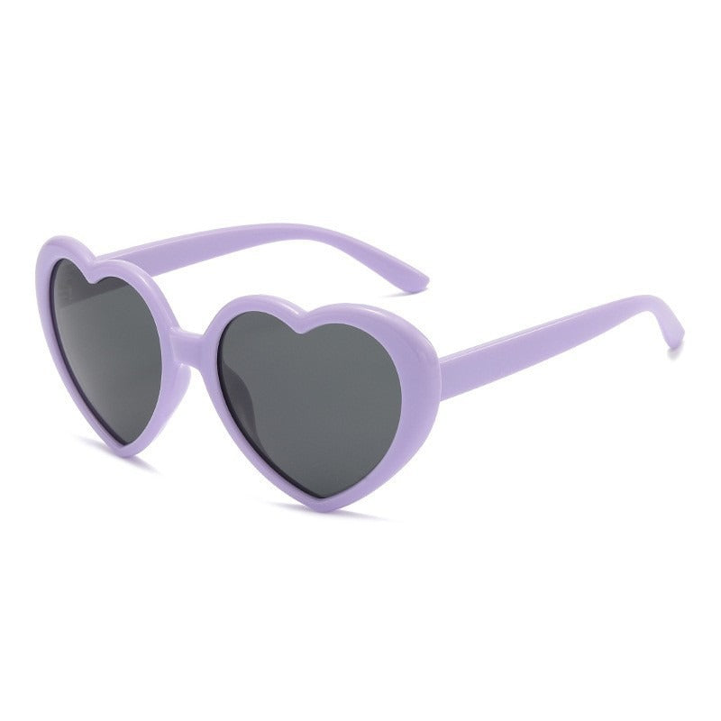 Fantasy gradient frame cute heart sunglasses