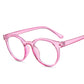 New round frame anti blue light glasses