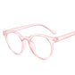 New round frame anti blue light glasses