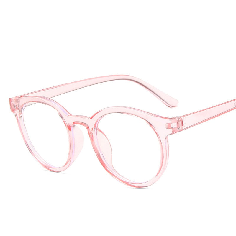 New round frame anti blue light glasses