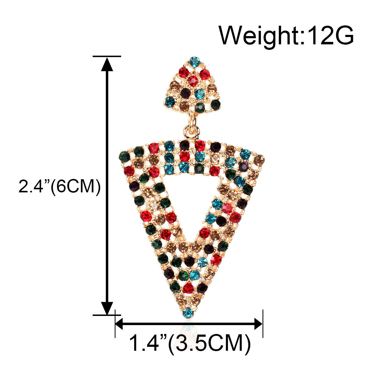 Triangle Earrings Rhinestone Earrings