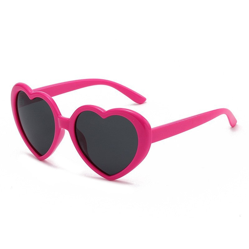 Fantasy gradient frame cute heart sunglasses