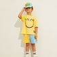 Children T shirt short sleeved color matching cotton children set
