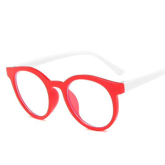 New round frame anti blue light glasses