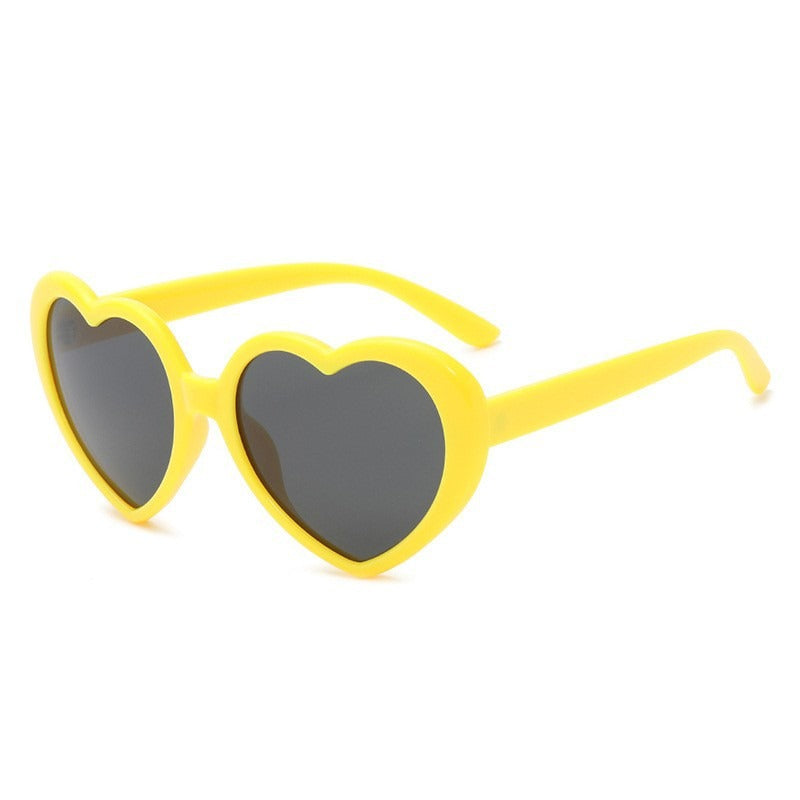 Fantasy gradient frame cute heart sunglasses