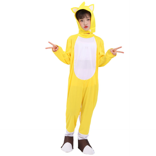 Children's party performance costume cosplay yellow fox Tals supersonic kid
