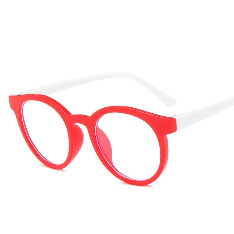 New round frame anti blue light glasses