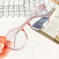 New round frame anti blue light glasses