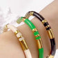 Enamel opening stainless steel bracelet bracelet