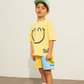 Children T shirt short sleeved color matching cotton children set