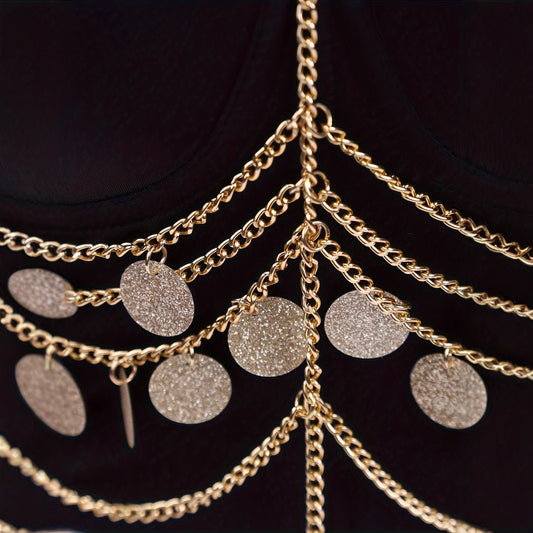 Sequined Strapless  with Tassel Detail