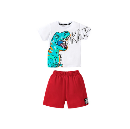 Cute Knitted Short Sleeve Boys Set