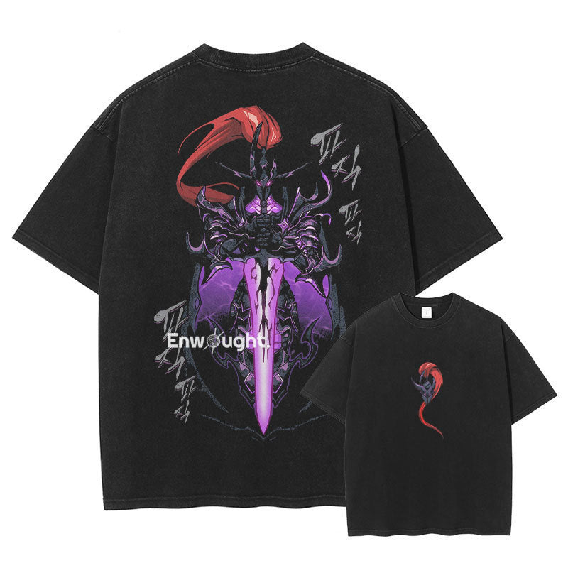 Sung Jin Woo T Shirt Anime S-Solo-Leveling Oversized Vintage