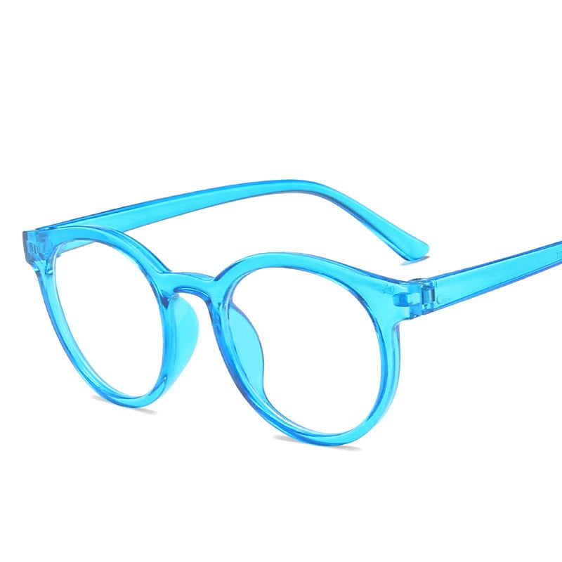 New round frame anti blue light glasses