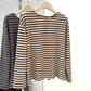Style Brushed Long Sleeve T-Shirt for Women