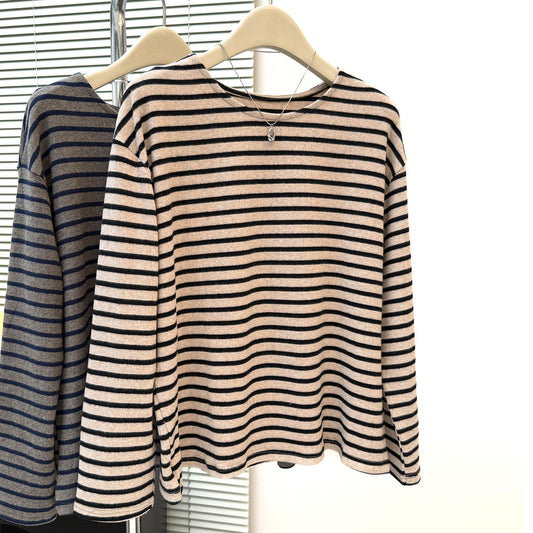 Style Brushed Long Sleeve T-Shirt for Women