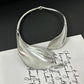 Metal leaf shaped flower bracelet