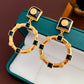 Circular earrings, fashionable retro earrings